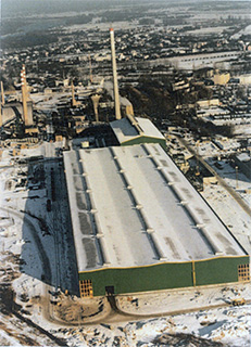 1995 ポーランド初のフロートライン 1994年の建設現場の様子